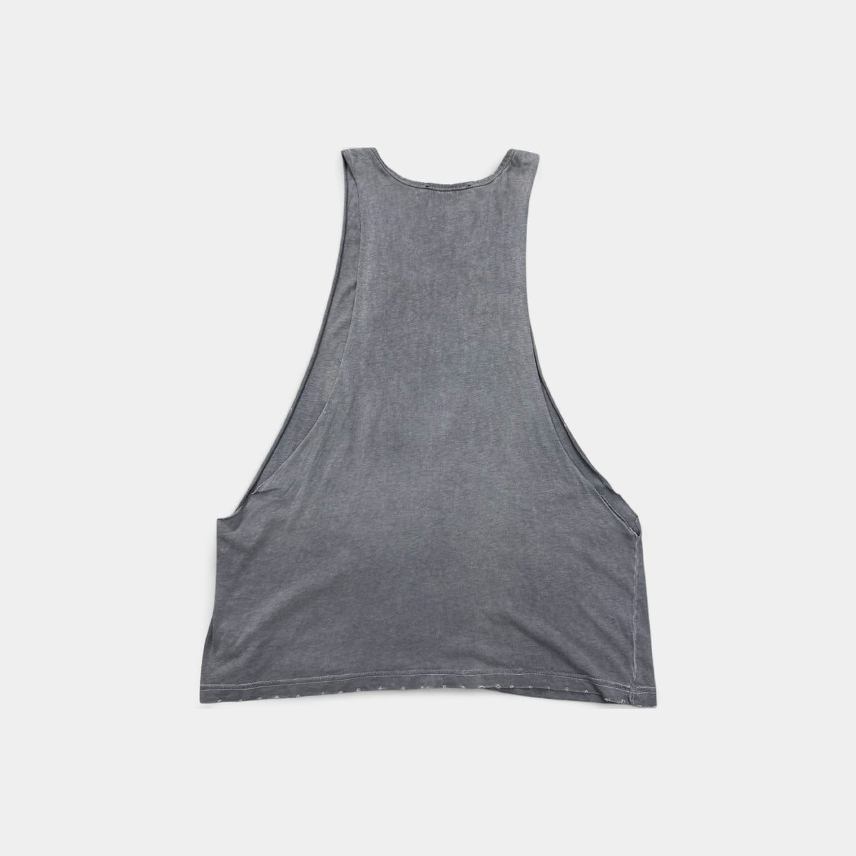 Pierre Balmain SS11 Distressed Washed Grey Tiger Graphic Extra Long Tank Top