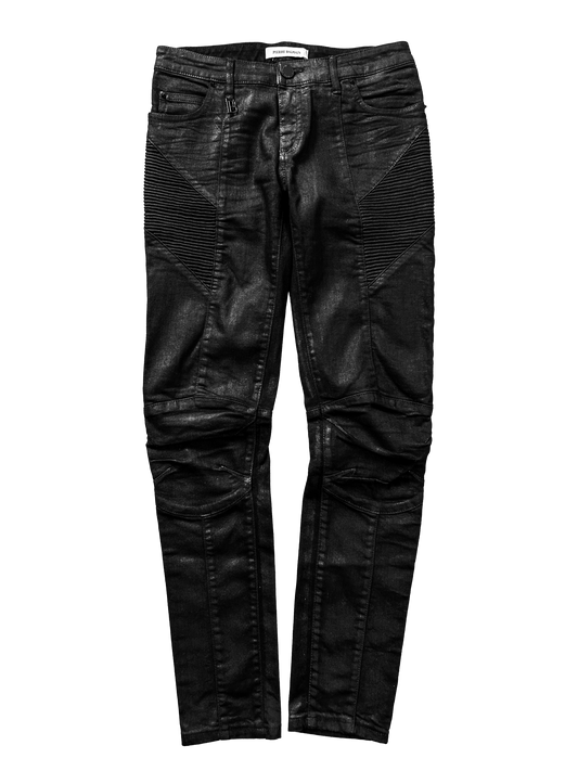 Pierre Balmain Waxed Biker Denim (S)