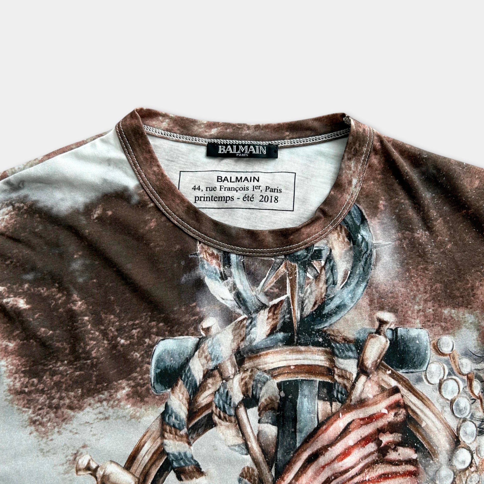 Balmain 2009 American War Graphic T-Shirt White