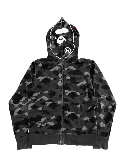 A Bathing Ape Grey Camo Zip-up Hoodie (M)