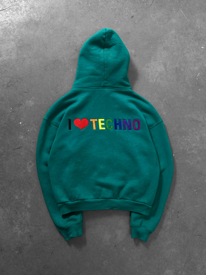 Balenciaga "I Love Techno" Cropped Hoodie