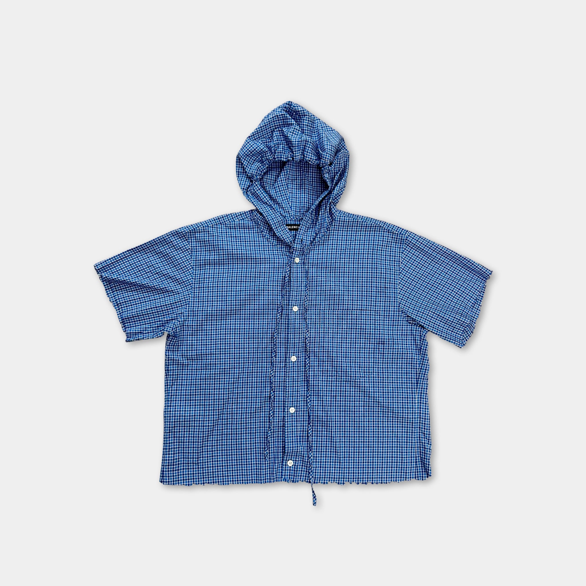 Balenciaga Hooded Checkered Shirt