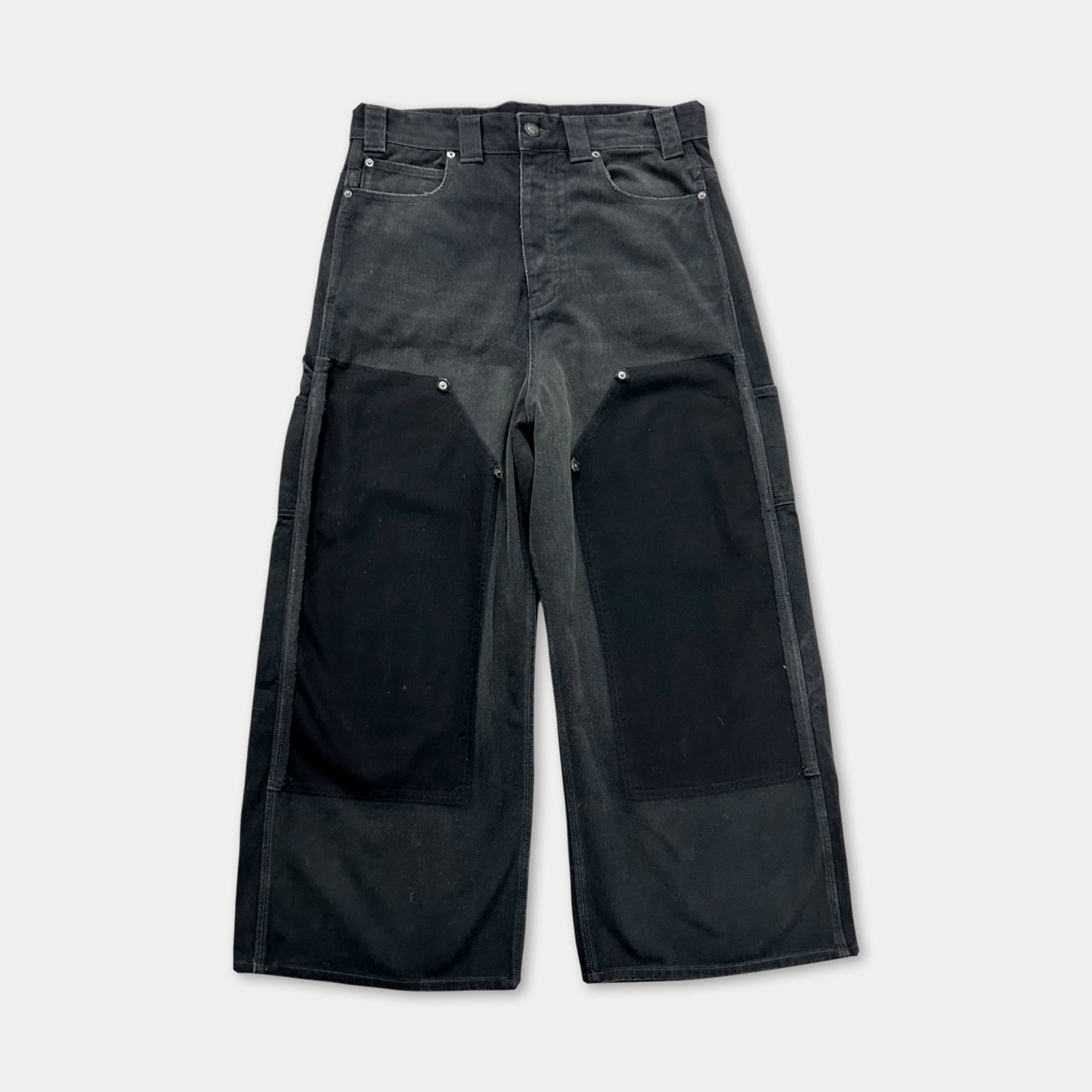 Balenciaga Runway FW25 Ripped Off Double Knee Carpenter Pants