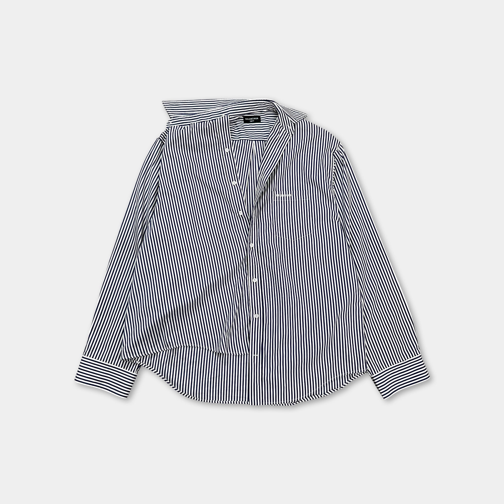 Balenciaga Asymmetric Striped Shirt