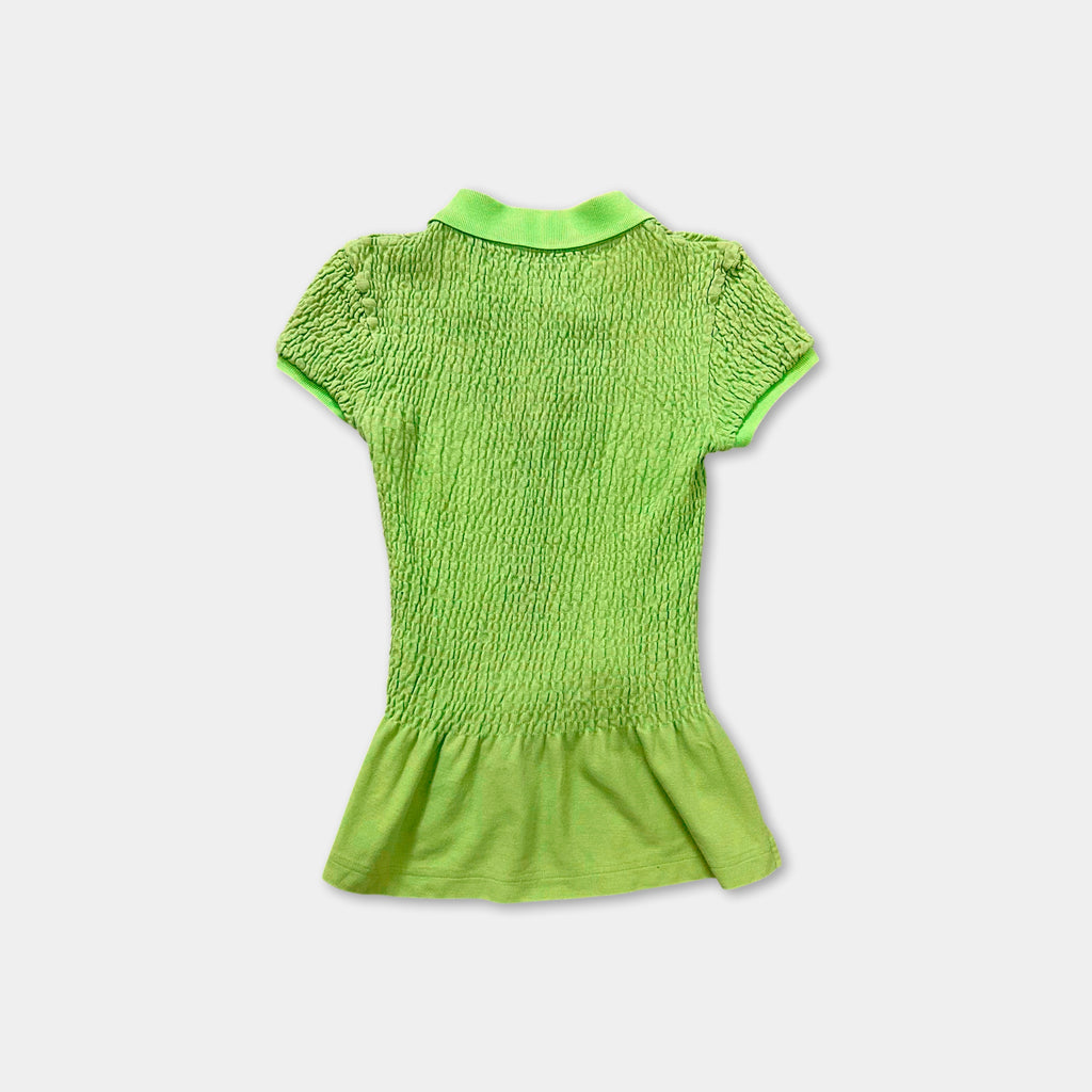 Balenciaga SS17 Smocked Piqué Polo Shirt