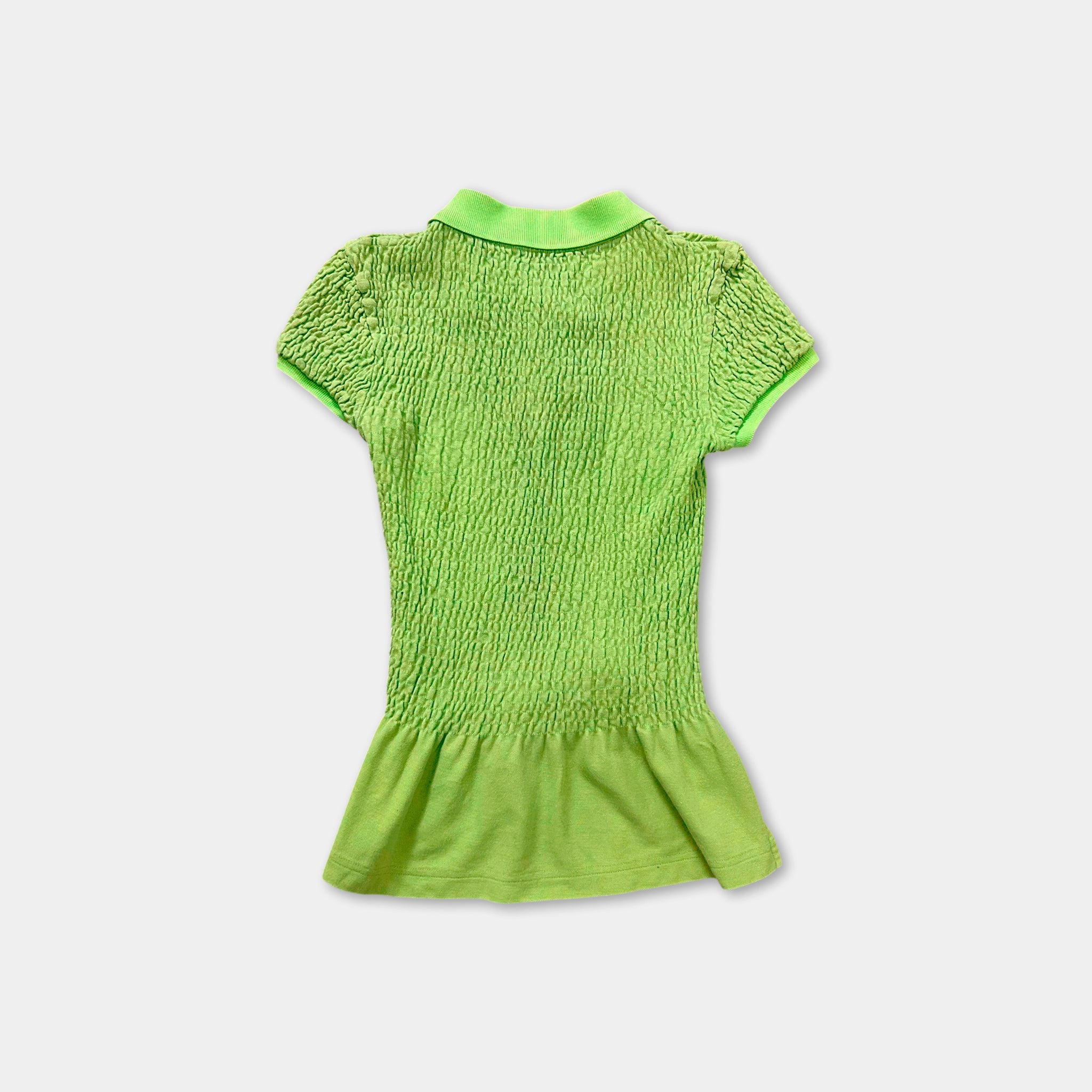 Balenciaga SS17 Smocked Piqué Polo Shirt
