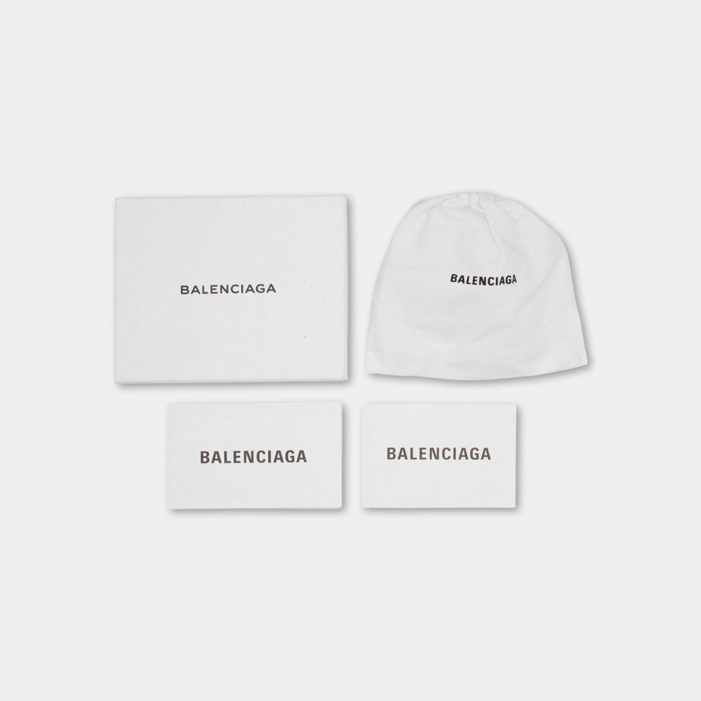 Balenciaga City Navy Studded Leather Bracelet