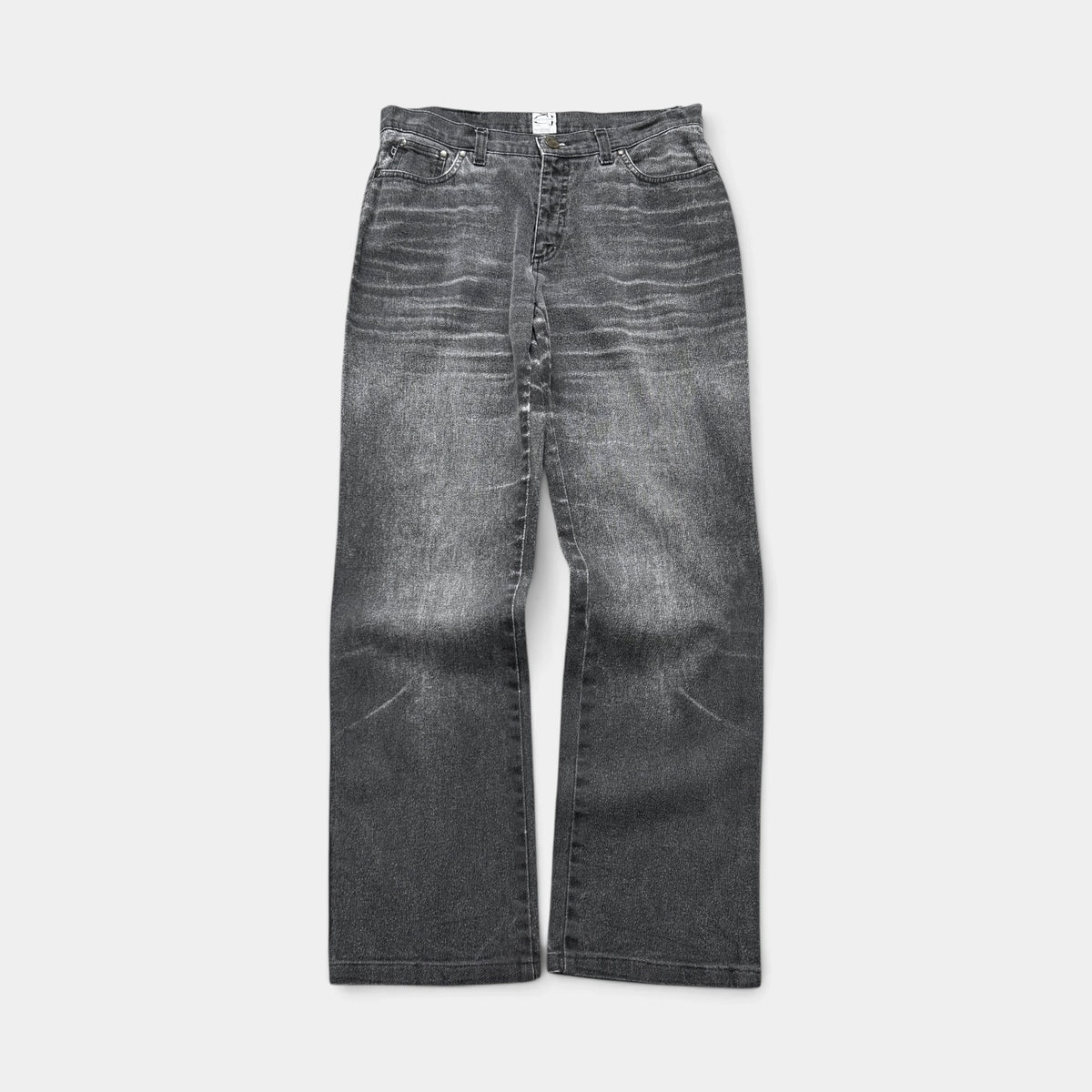 Cavalli Jeans Trompe L'oeil Denim Wide-Leg Pants
