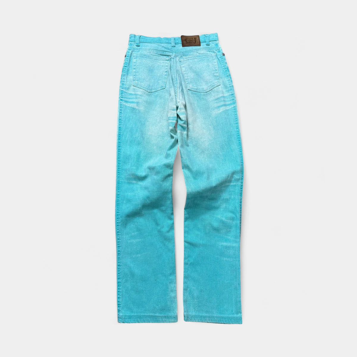Cavalli Jeans Turquoise Trompe L'oeil Denim Jeans