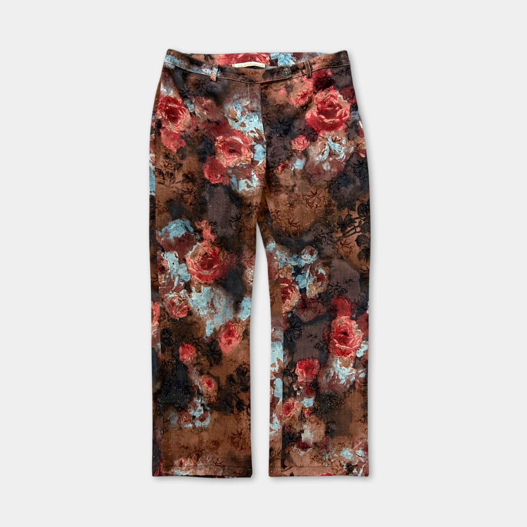 Roberto Cavalli Class Floral Wide Leg Pants