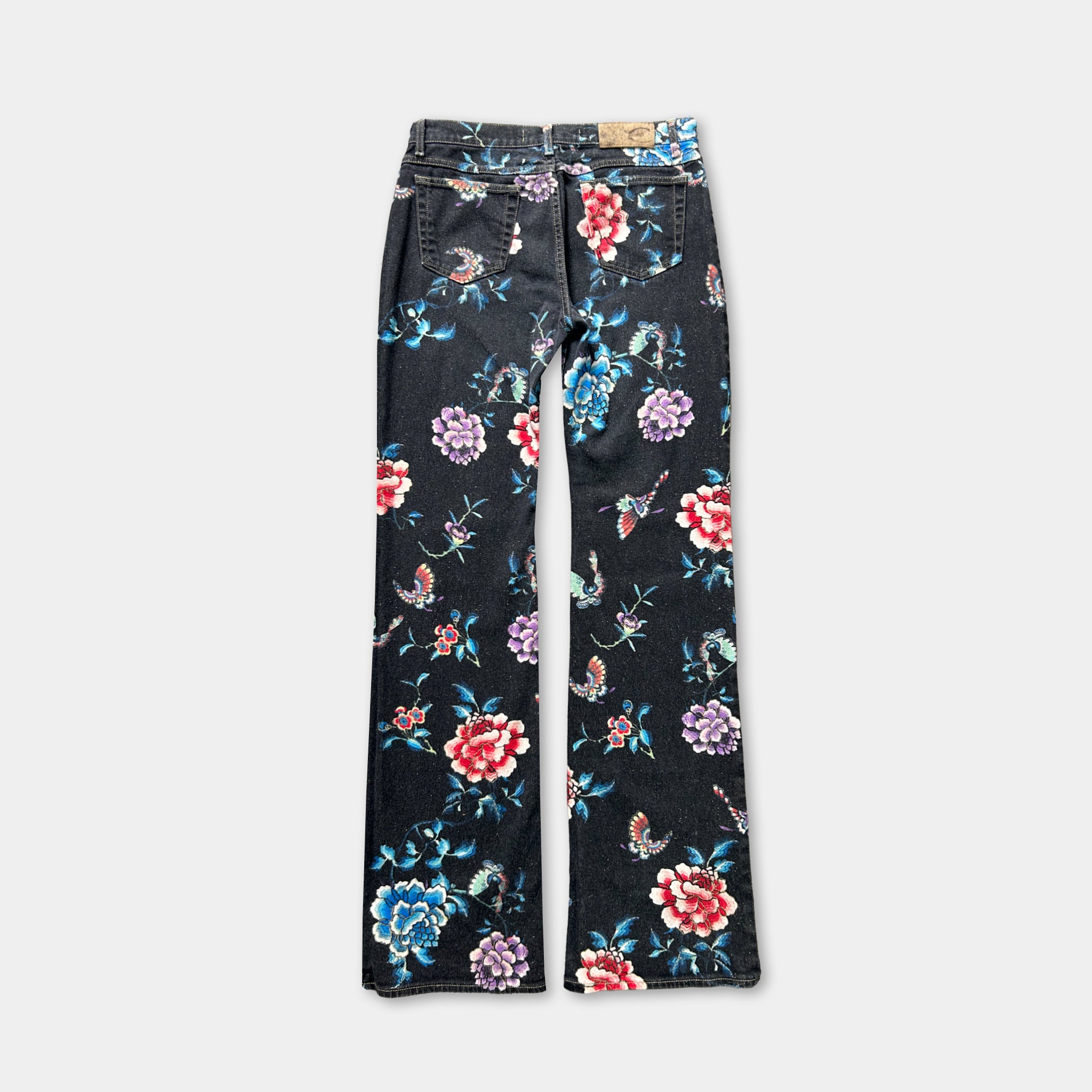 Just Cavalli Floral Glitter Flare Pants