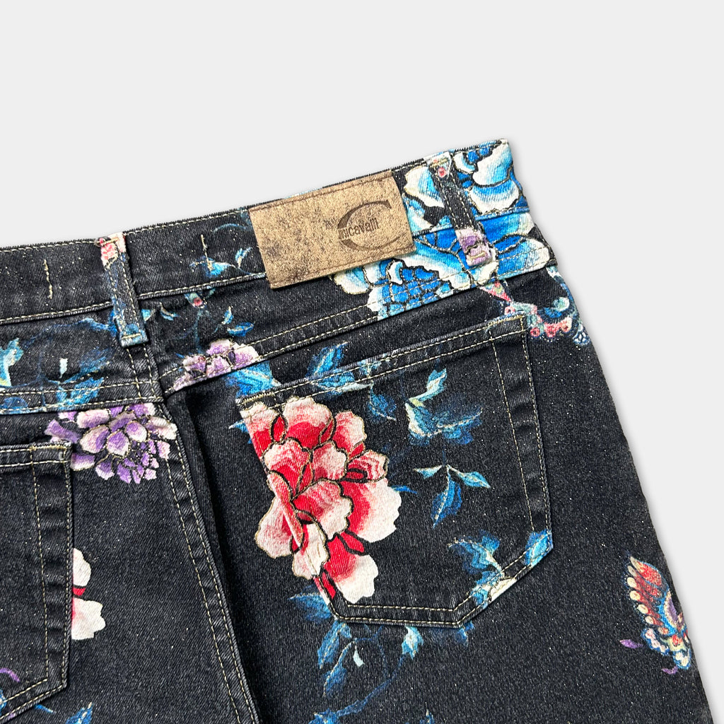 Just Cavalli Floral Glitter Flare Pants