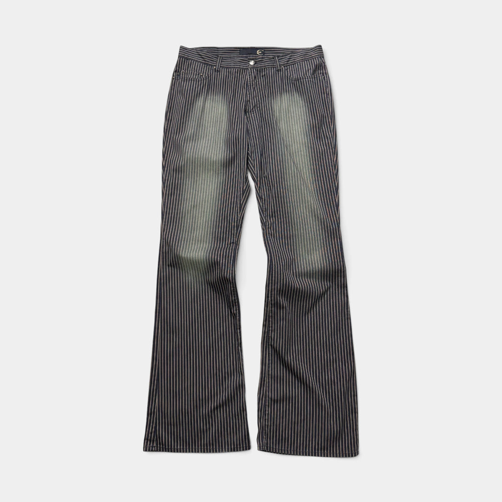 Just Cavalli Striped Sandblasted Flared Pants