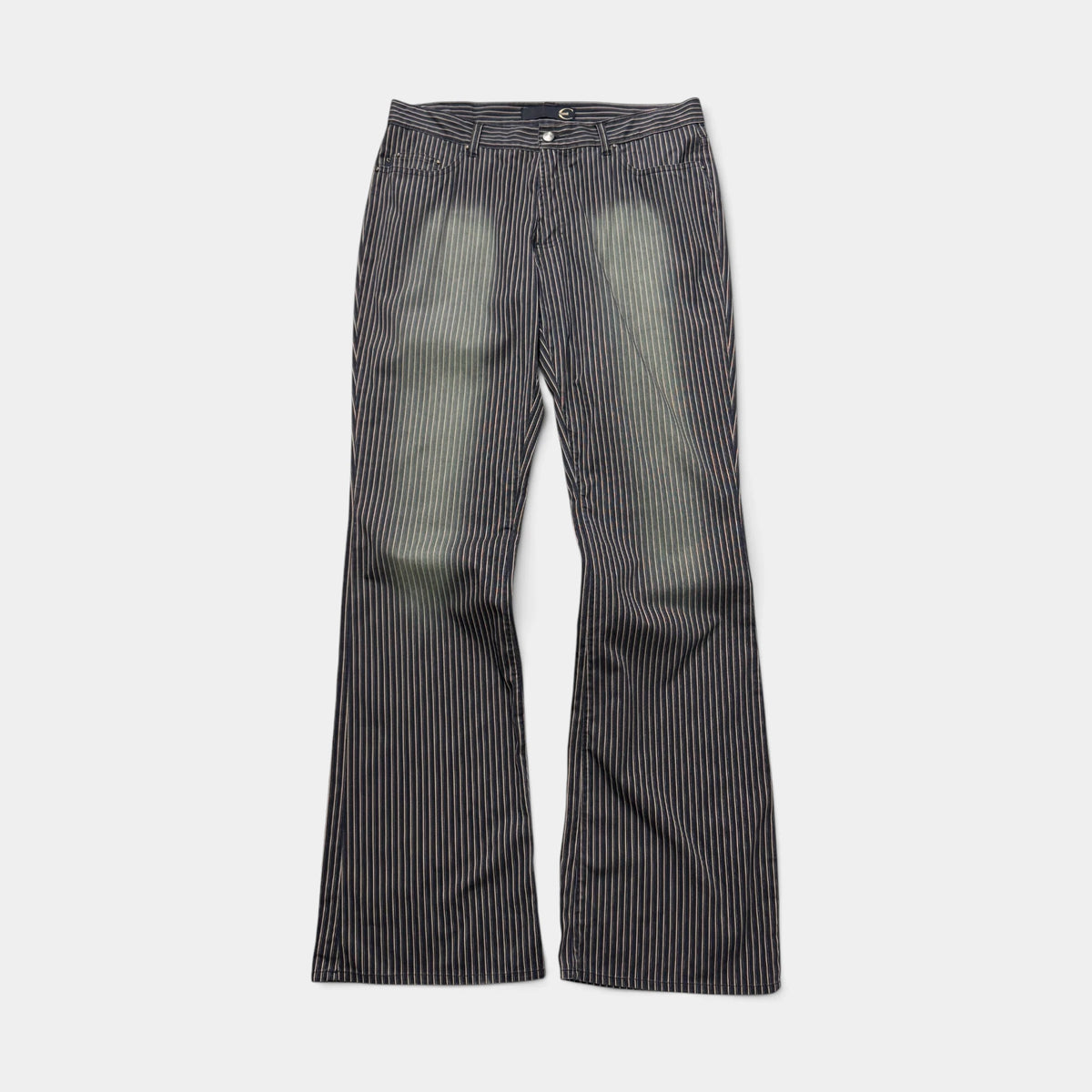 Just Cavalli Striped Sandblasted Flared Pants