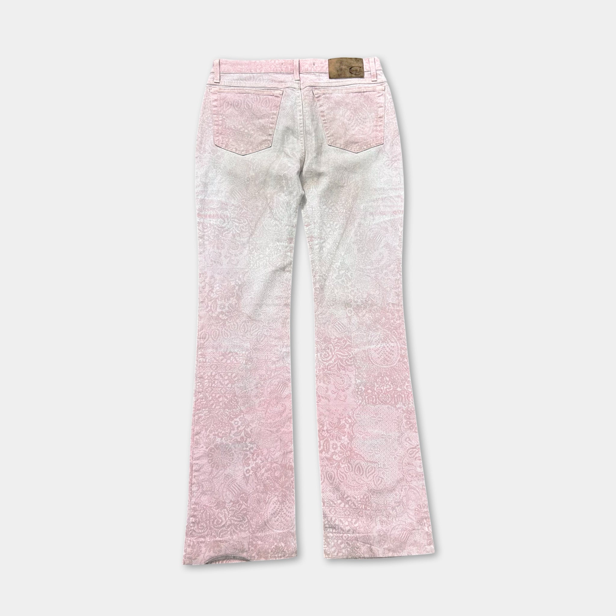 Just Cavalli 2000s Relief Floral Pink Pants