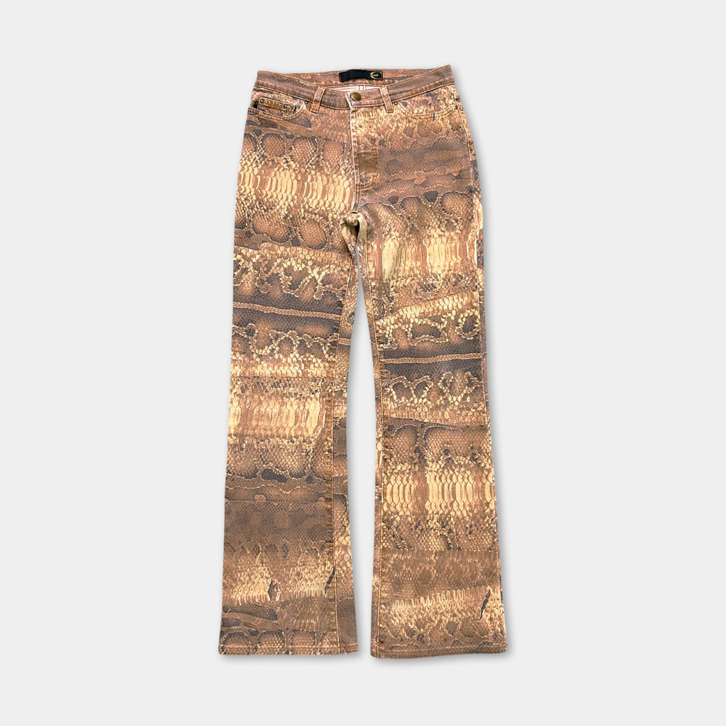 Just Cavalli 2000s Snakeskin Pattern Pants