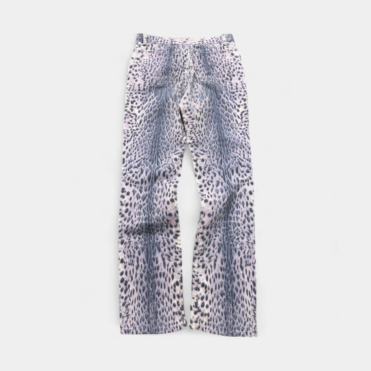 Roberto Cavalli Leopard Print Bootcut Denim Jeans