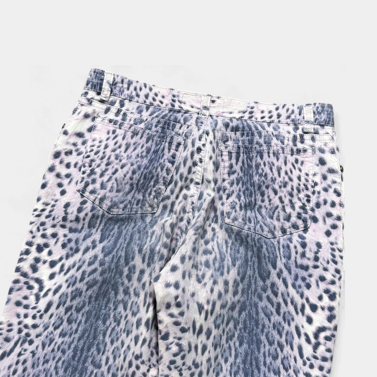 Roberto Cavalli Leopard Print Bootcut Denim Jeans