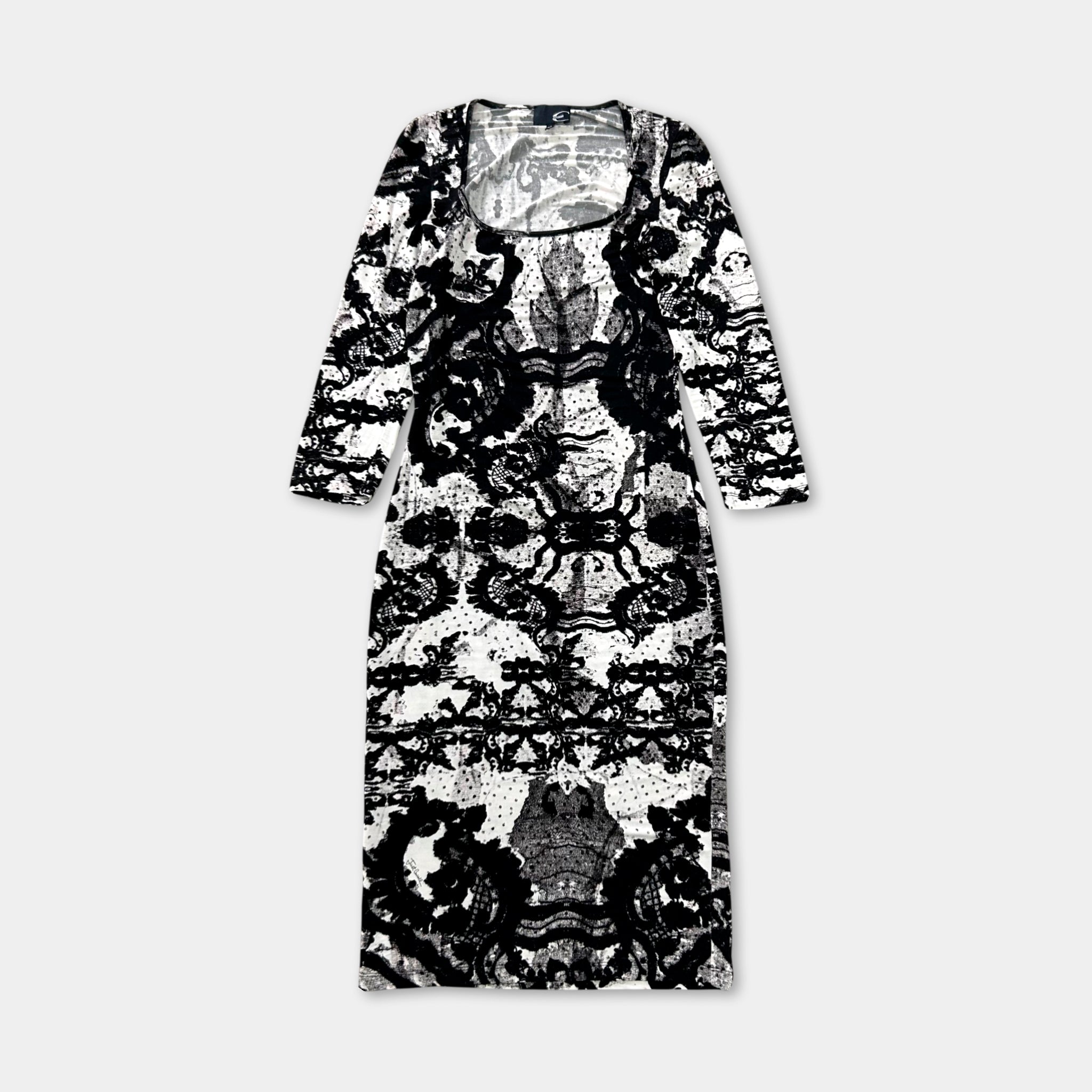 Just Cavalli Brushstroke Print Dress