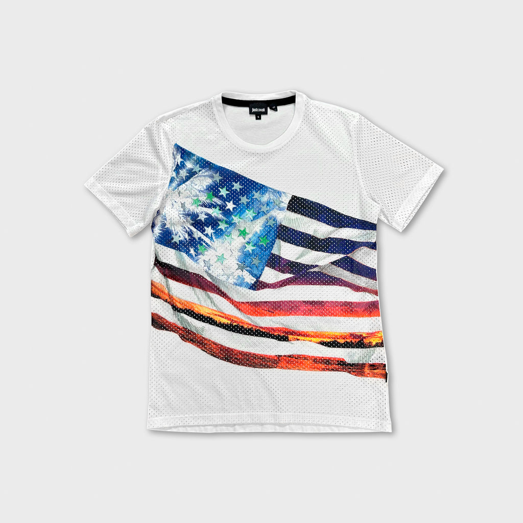 Just Cavalli Indy-Sleaz American Flag T-Shirt