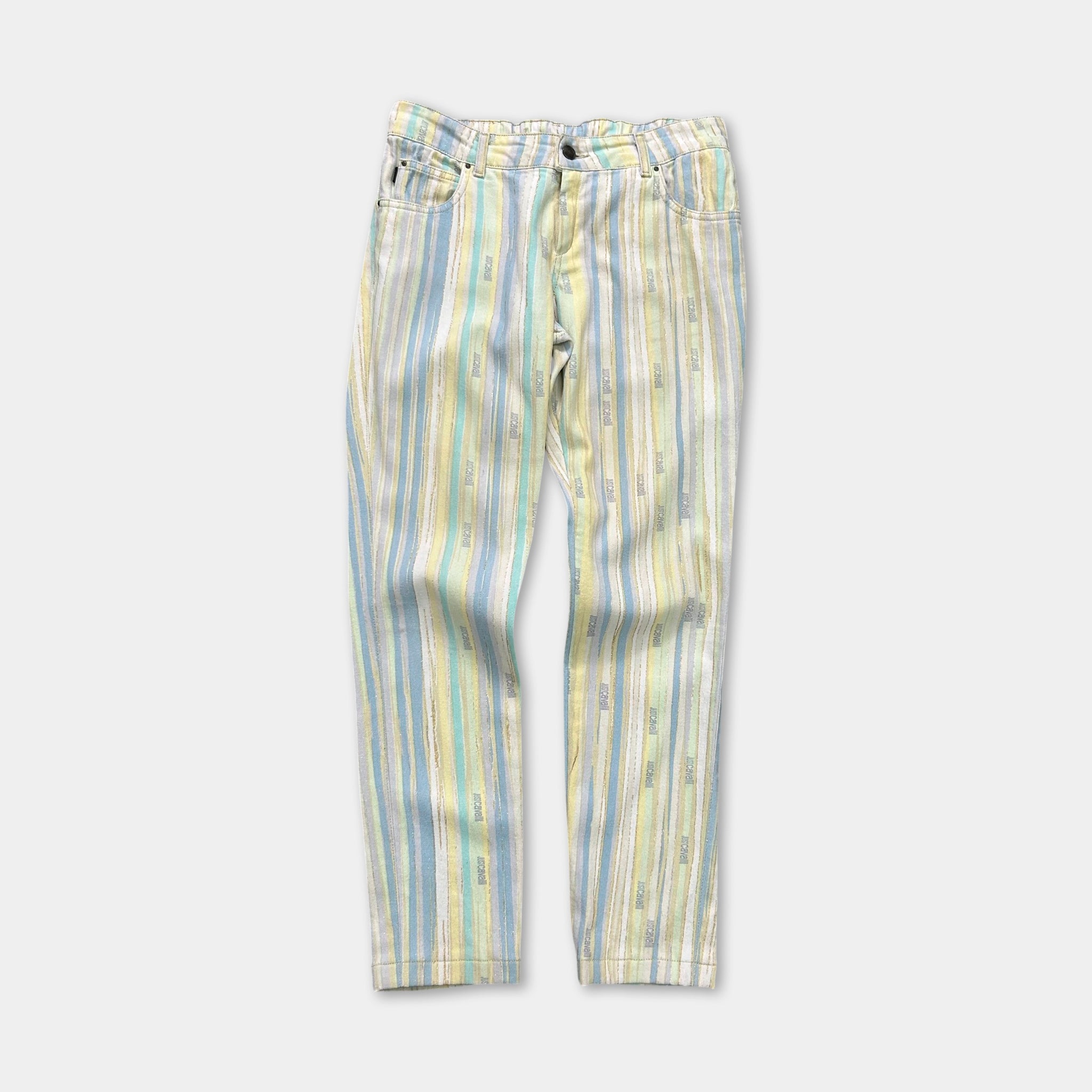 Just Cavalli Pastel Striped Logo Jeans