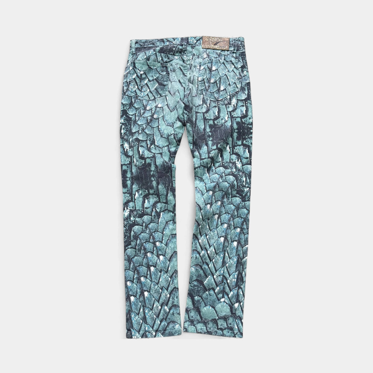 Just Cavalli Snakeskin Print Denim Jeans
