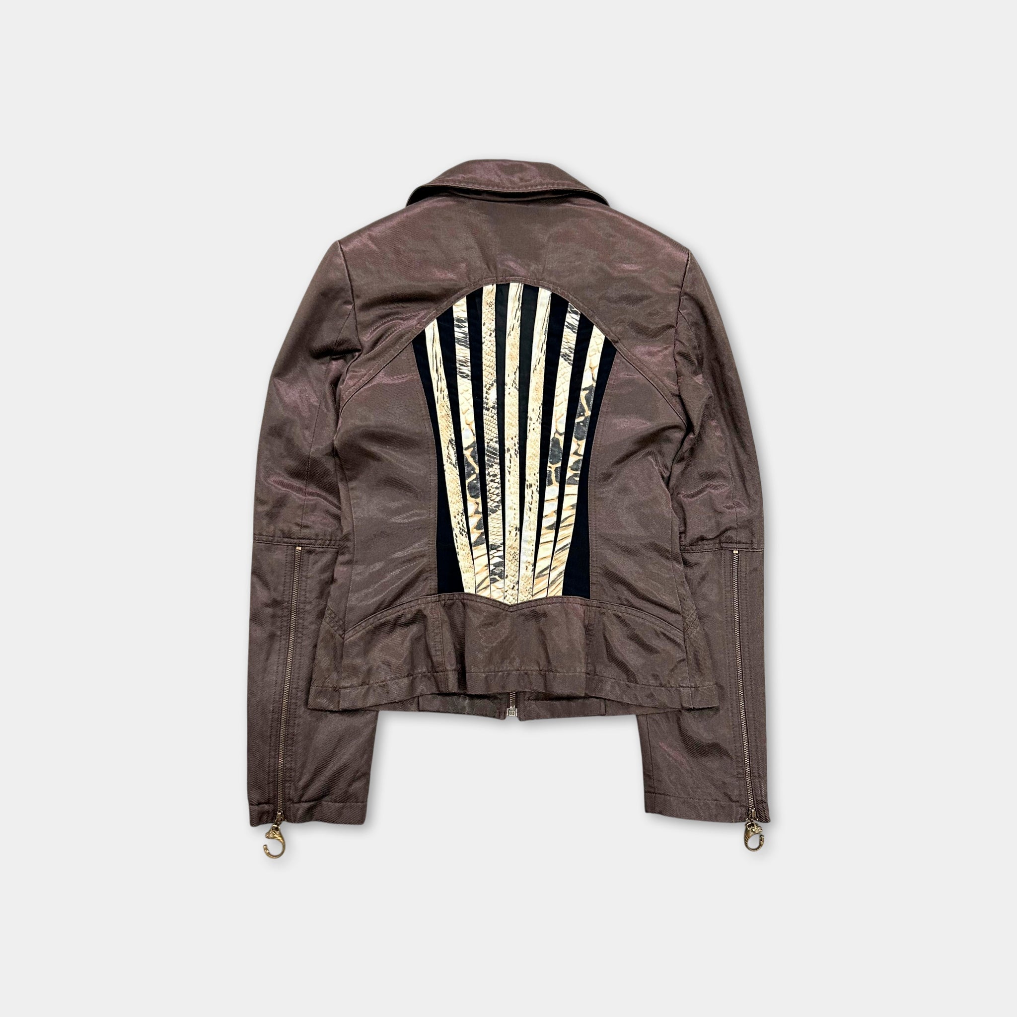 Just Cavalli 2000s Shiny Nylon Blazer Jacket