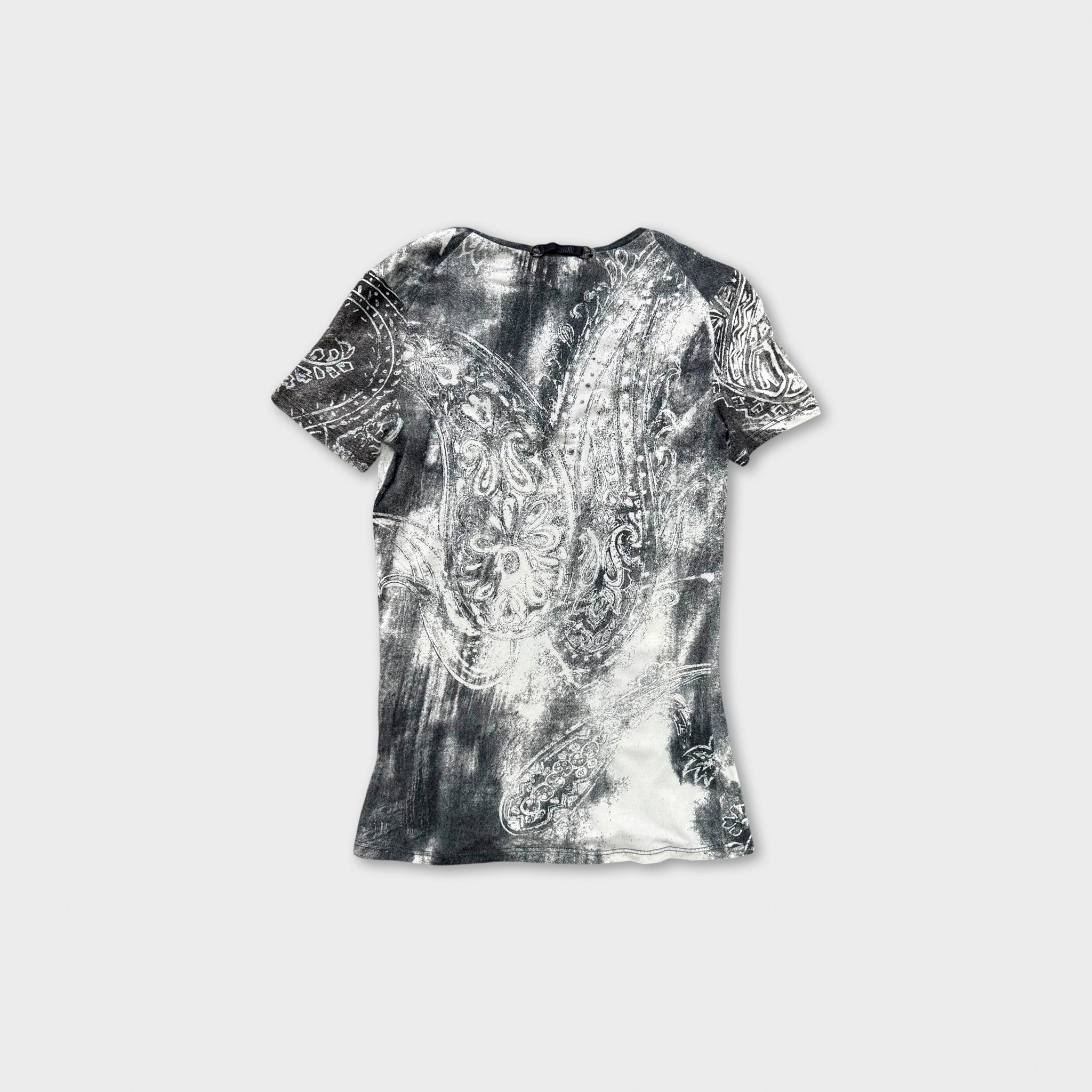 Just Cavalli Bandana Paisley Tie-Dye Scoop Neck Tee