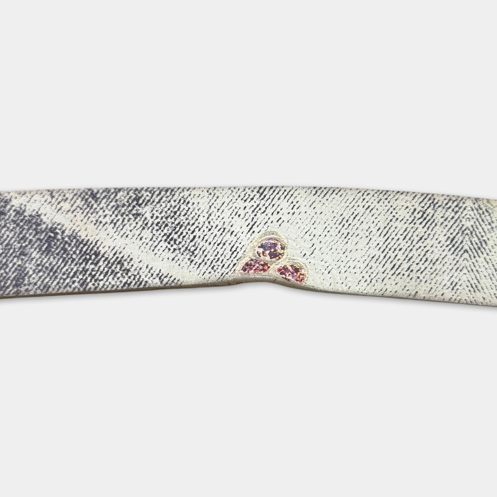 Roberto Cavalli Freedom Graphic Leather Buckle Belt