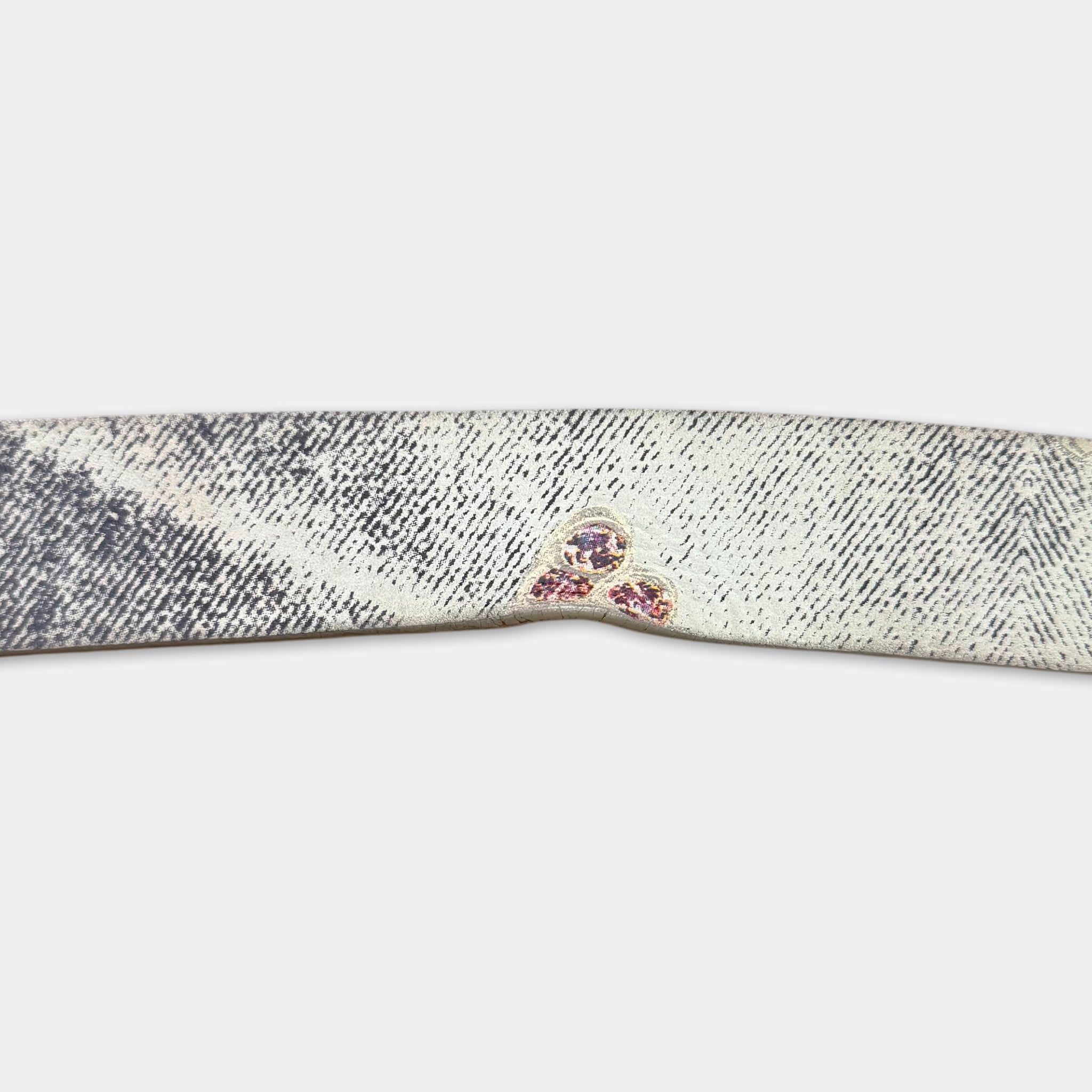 Roberto Cavalli Freedom Graphic Leather Buckle Belt