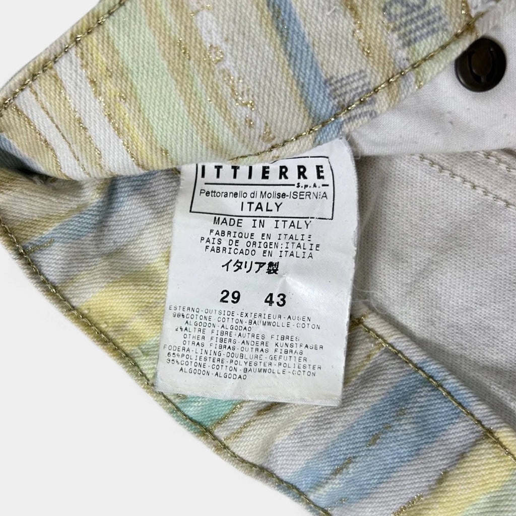 Just Cavalli Pastel Striped Logo Jeans