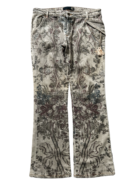Just Cavalli Floral Flared Jeans (M)