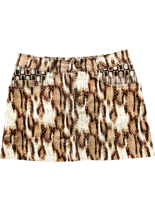 Just Cavalli Animal Print Mini Skirt