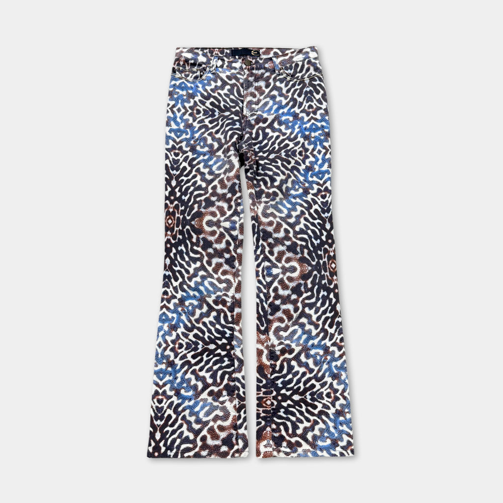 Just Cavalli Mirrored Animal Print Flare Jeans