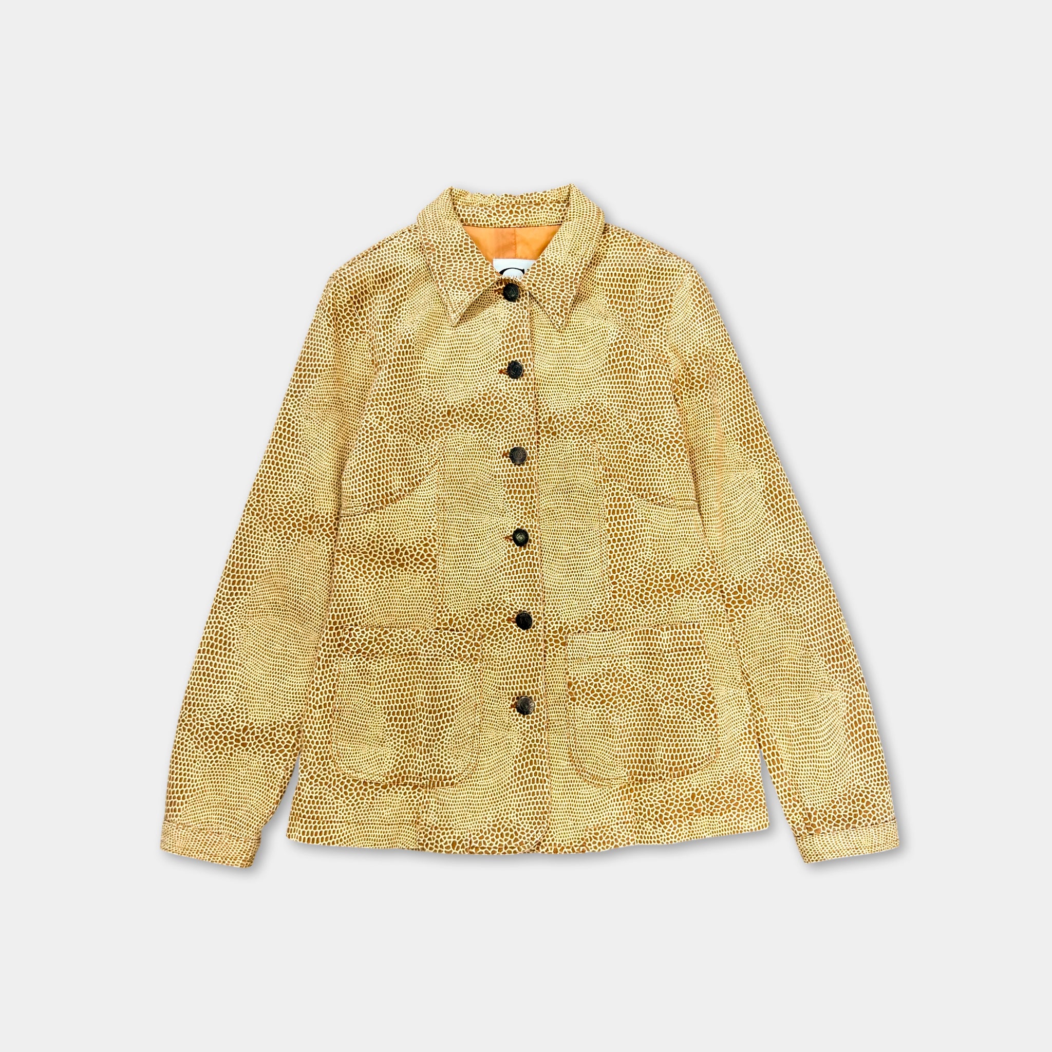 Cavalli Giraffe Print Yellow Blazer