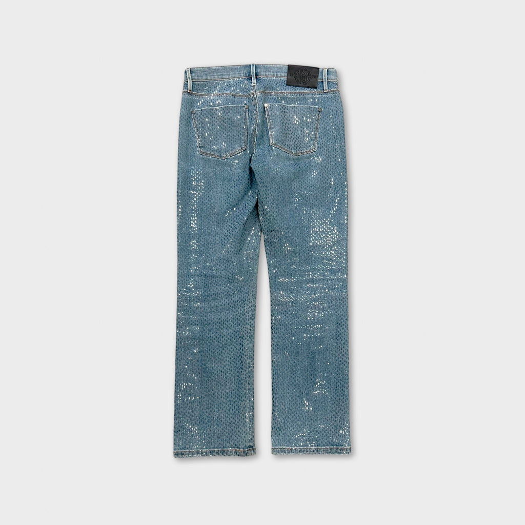 Roberto Cavalli 2000s Snakeskin Texture Jeans