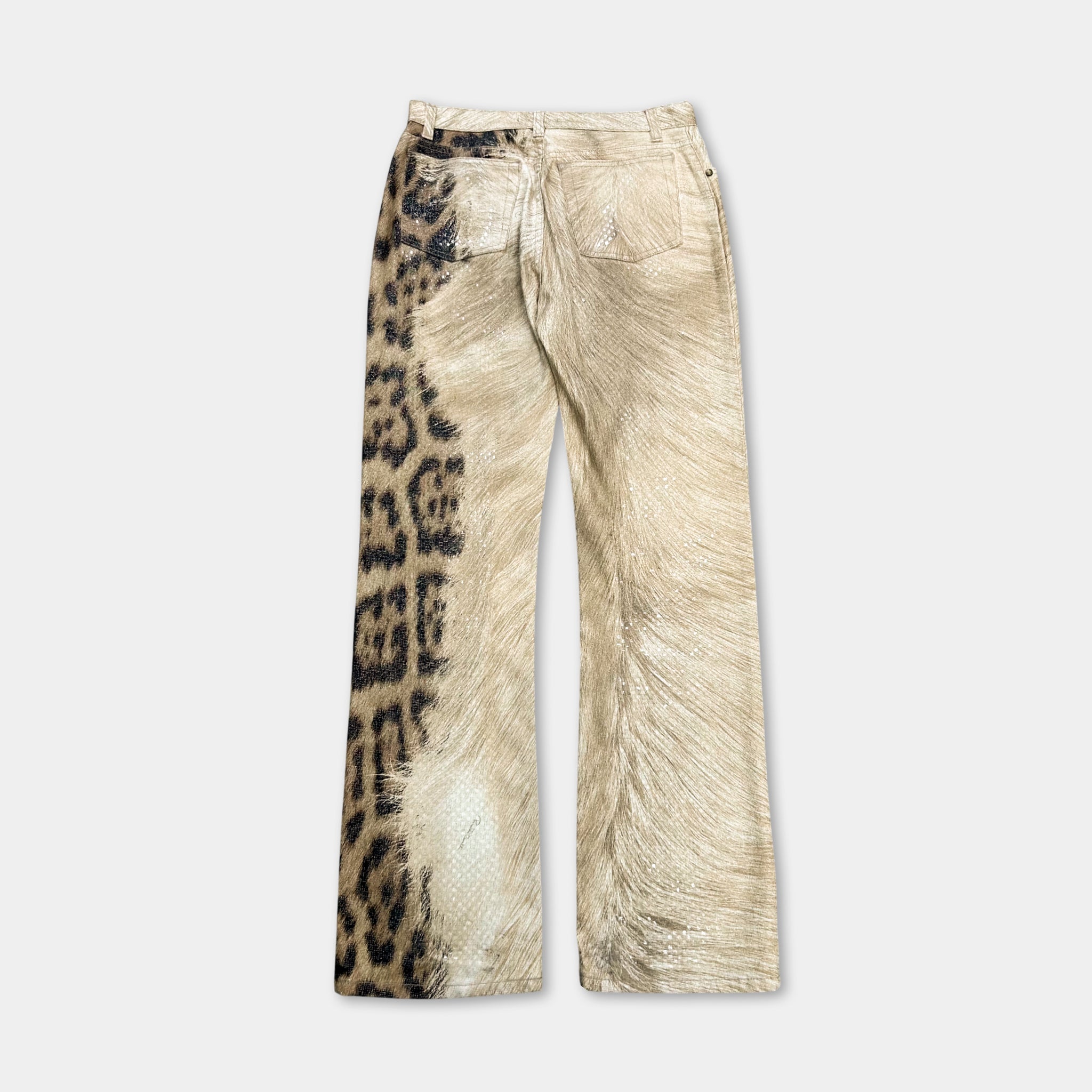 Roberto Cavalli Shiny 2000's Tiger Print Animal Print Pants