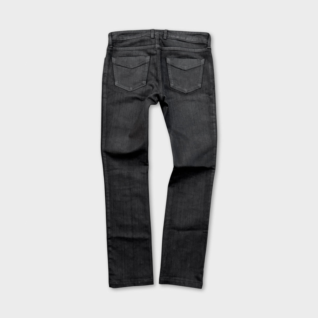 Roberto Cavalli 2000's Coated Waxed Straight Jeans