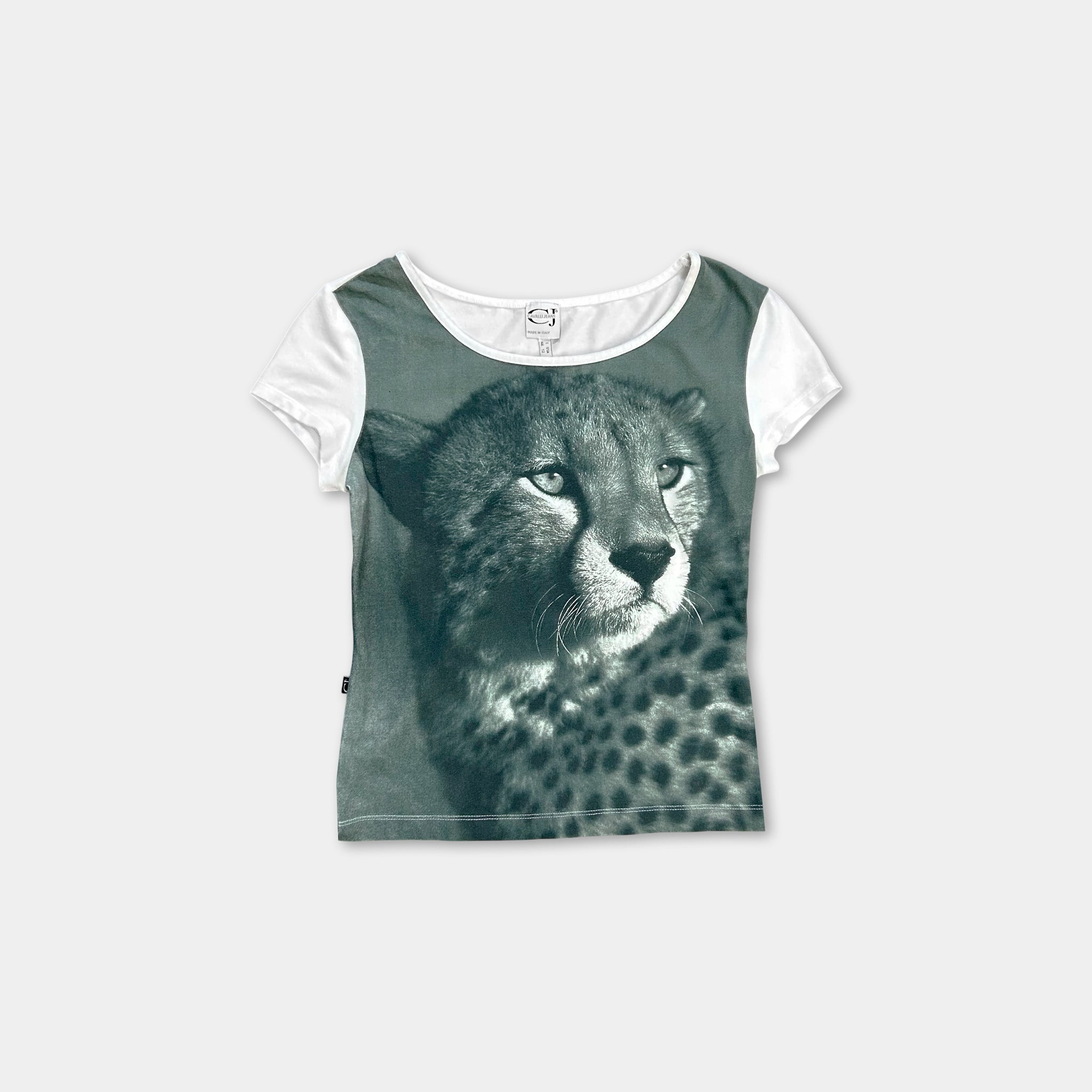 Cavalli Jeans Baby Tee Graphic Tiger Print