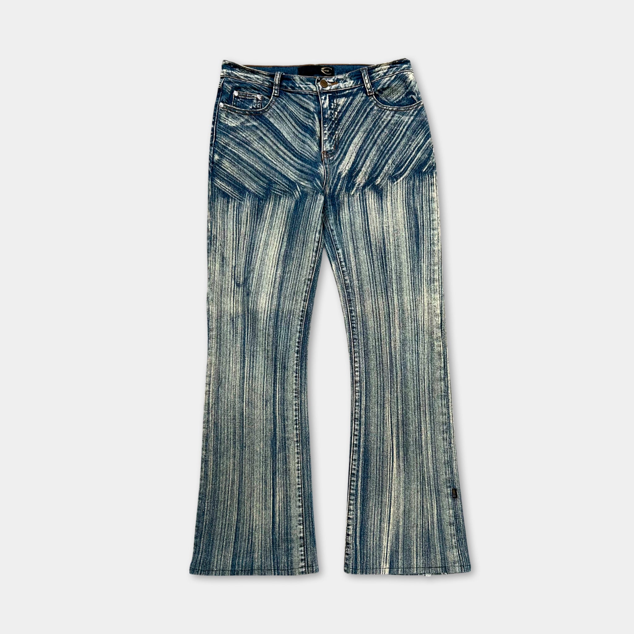 Just Cavalli 2000's Paint Effect Striped Jeans