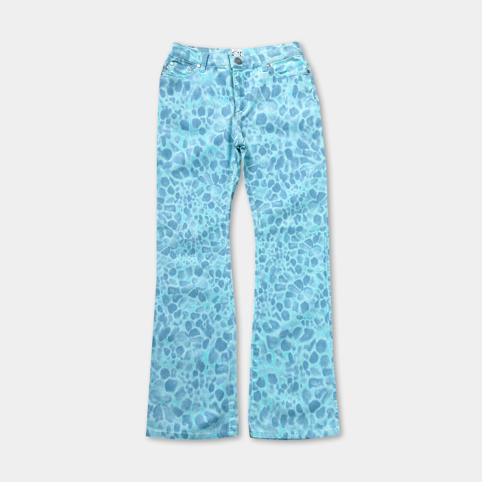Cavalli Jeans Blue Animal Print Jeans