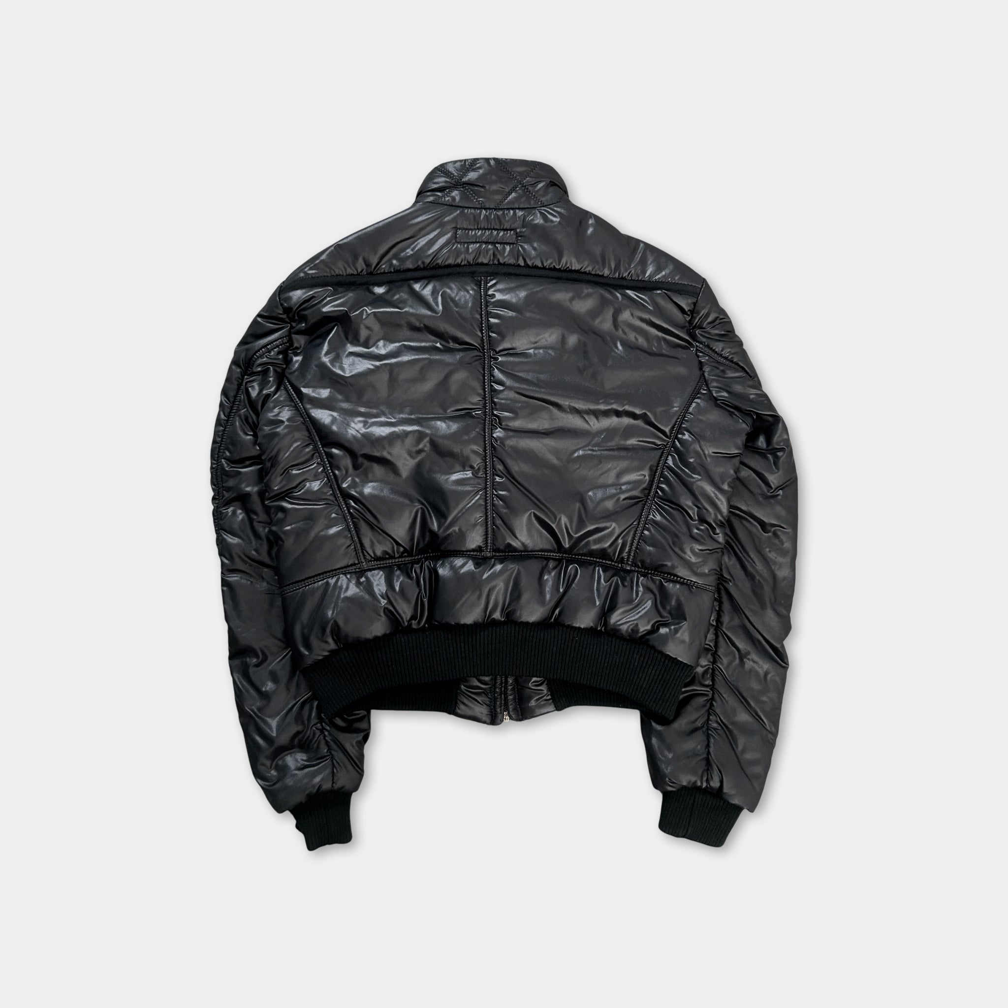 Just Cavalli Black Cargo Multipocket Puffer Jacket