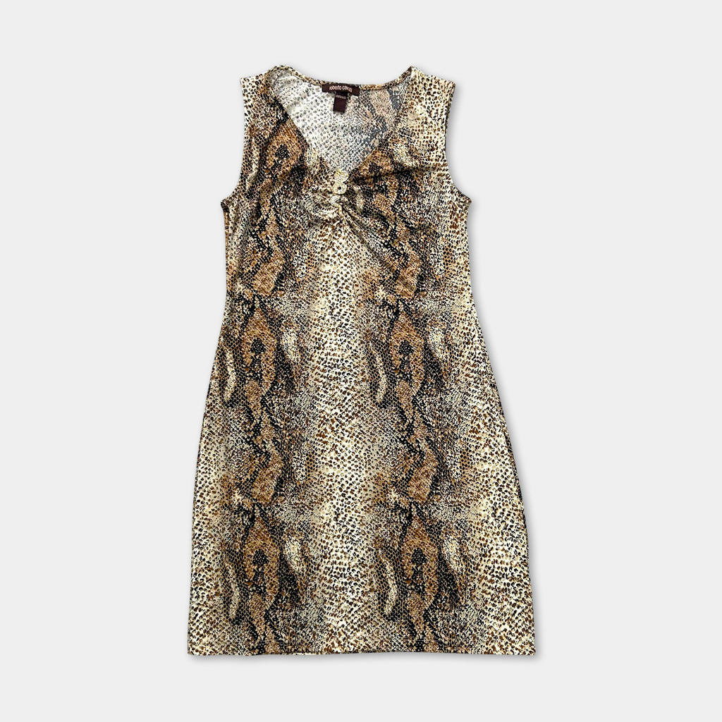 Roberto Cavalli 2005 Snakeskin Cocktail Dress