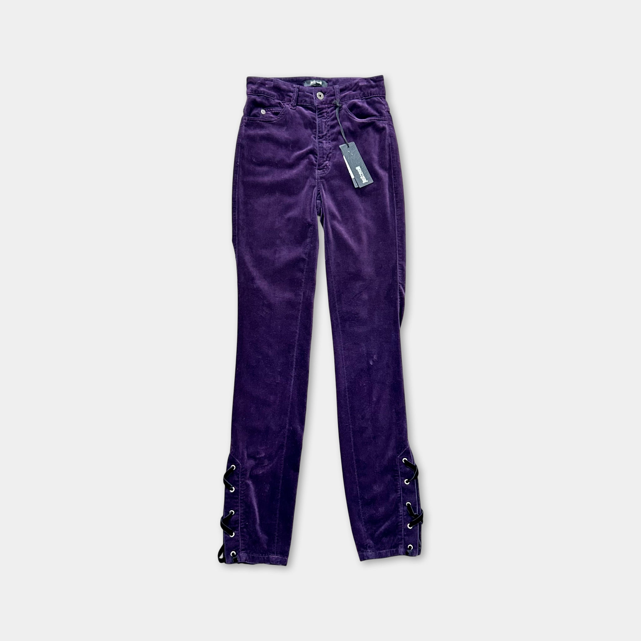 Just Cavalli Purple Velour Pants