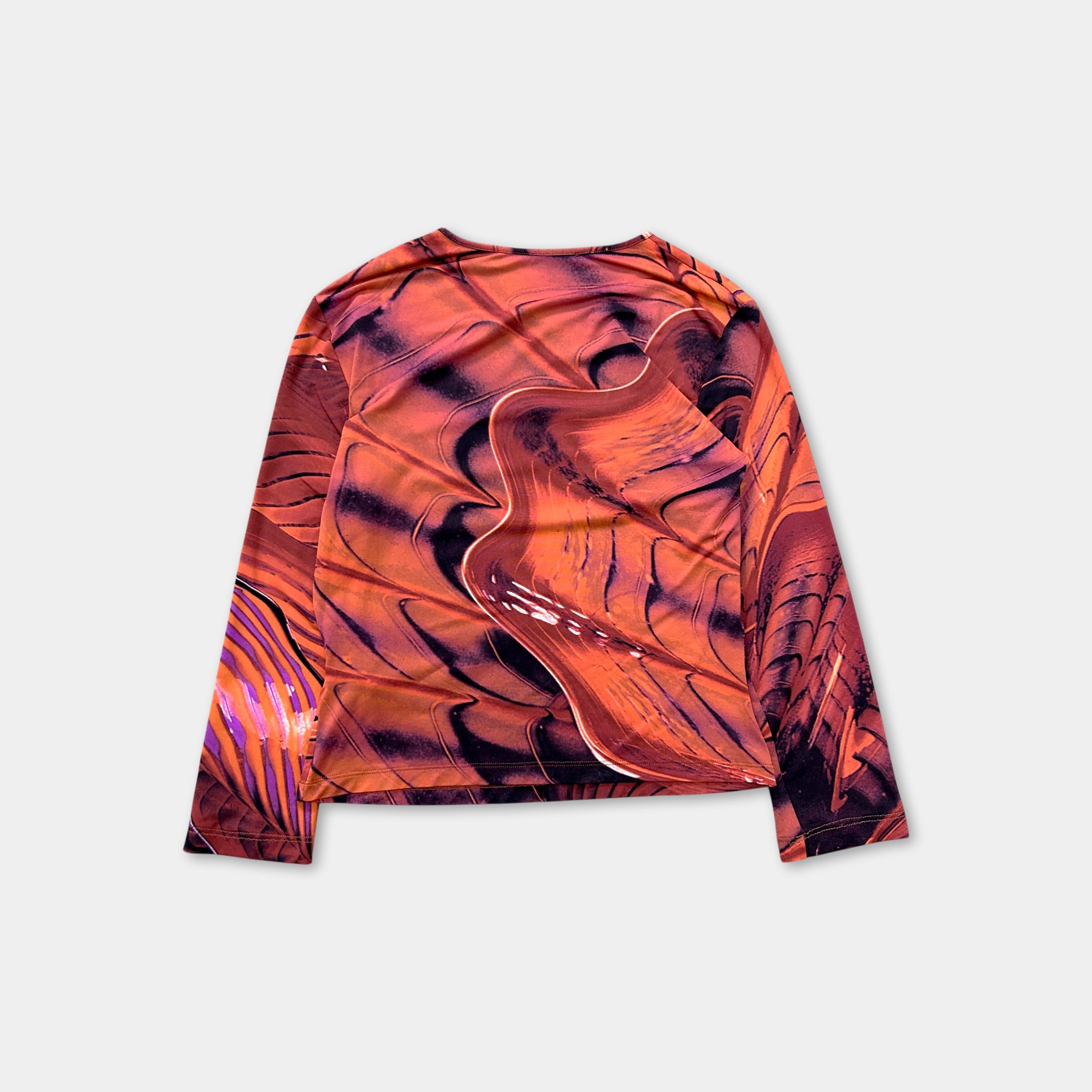 Roberto Cavalli Class 2000s Psychedelic Print Longsleeve