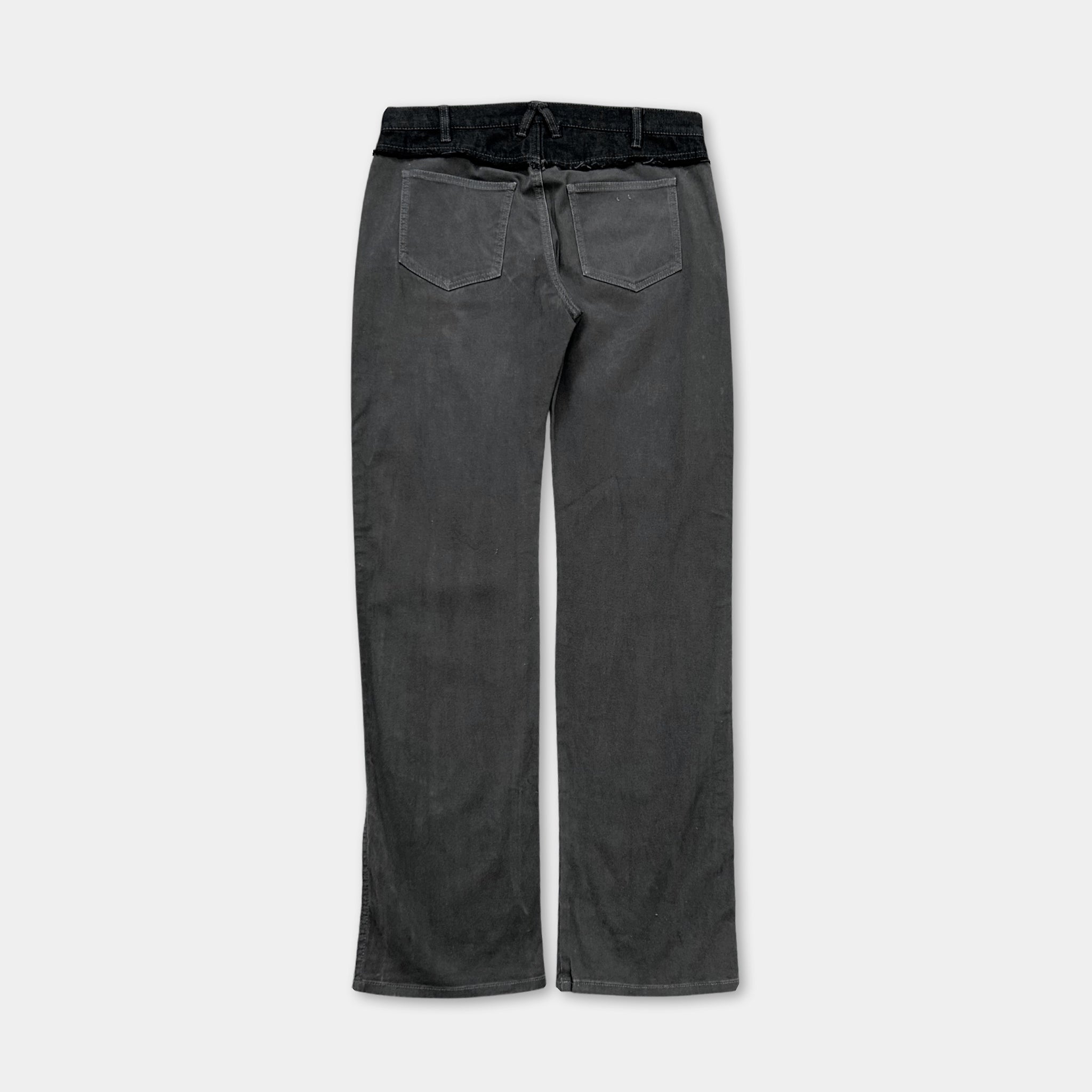 Roberto Cavalli Class Hybrid Black and Grey Denim Pants