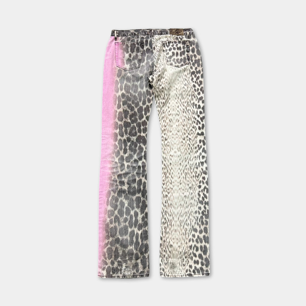 Just Cavalli 2000s Leopard Pink Stripe Pants