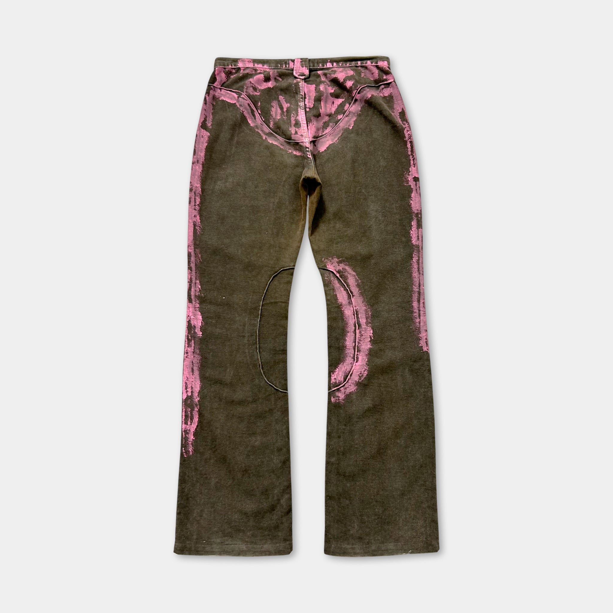 Just Cavalli 2000's Paint Splatter Brown Pants