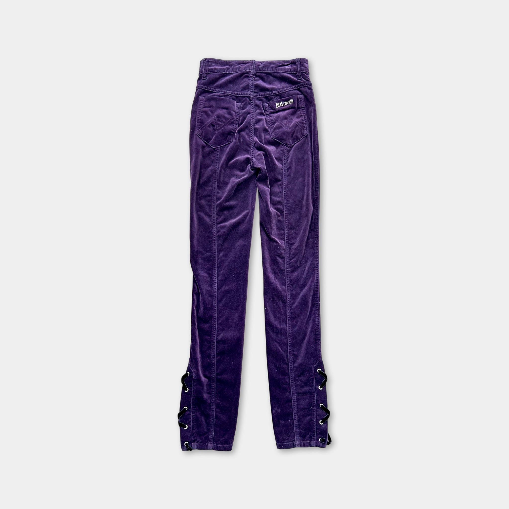 Just Cavalli Purple Velour Pants