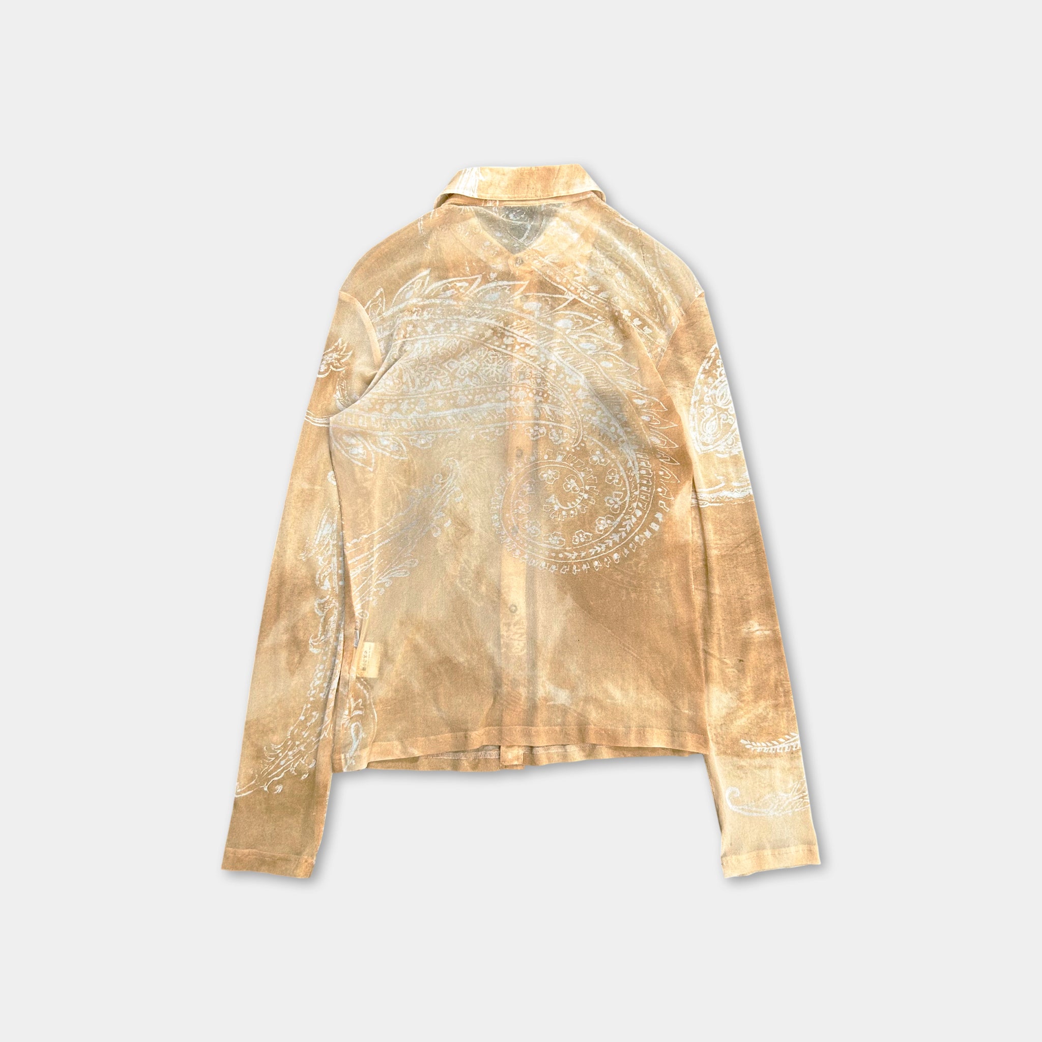 Just Cavalli Bandana Yellow Mesh Shirt
